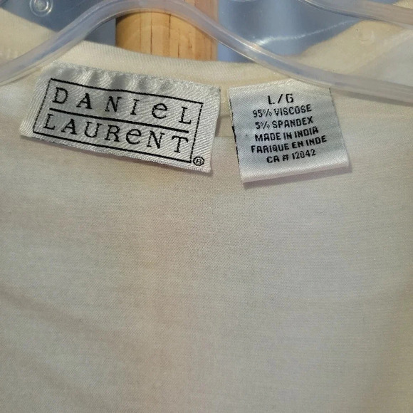 Vintage Daniel Laurent wrap around shirt shrug  cream Large - Picture 3 of 5